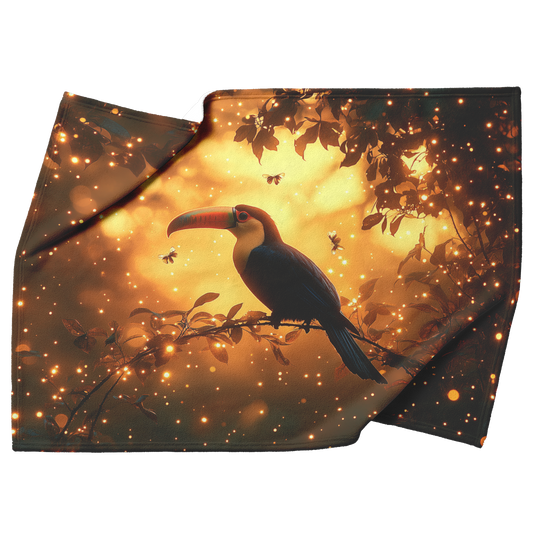 Toucan_on_Glowing_Vine_Arch_with_Firefli_H_Blanket_Top_Bottom_Folds_Mockup.png