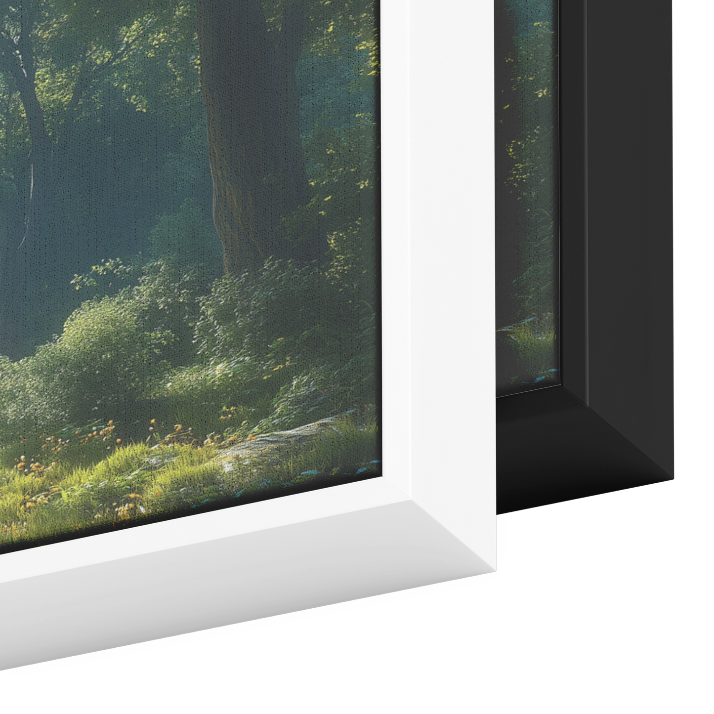Tranquil_Forest_Sunlight_Beams_Dense_Can_Framed_Canvas_H_Panoramic_Color_Options_Mockup.png