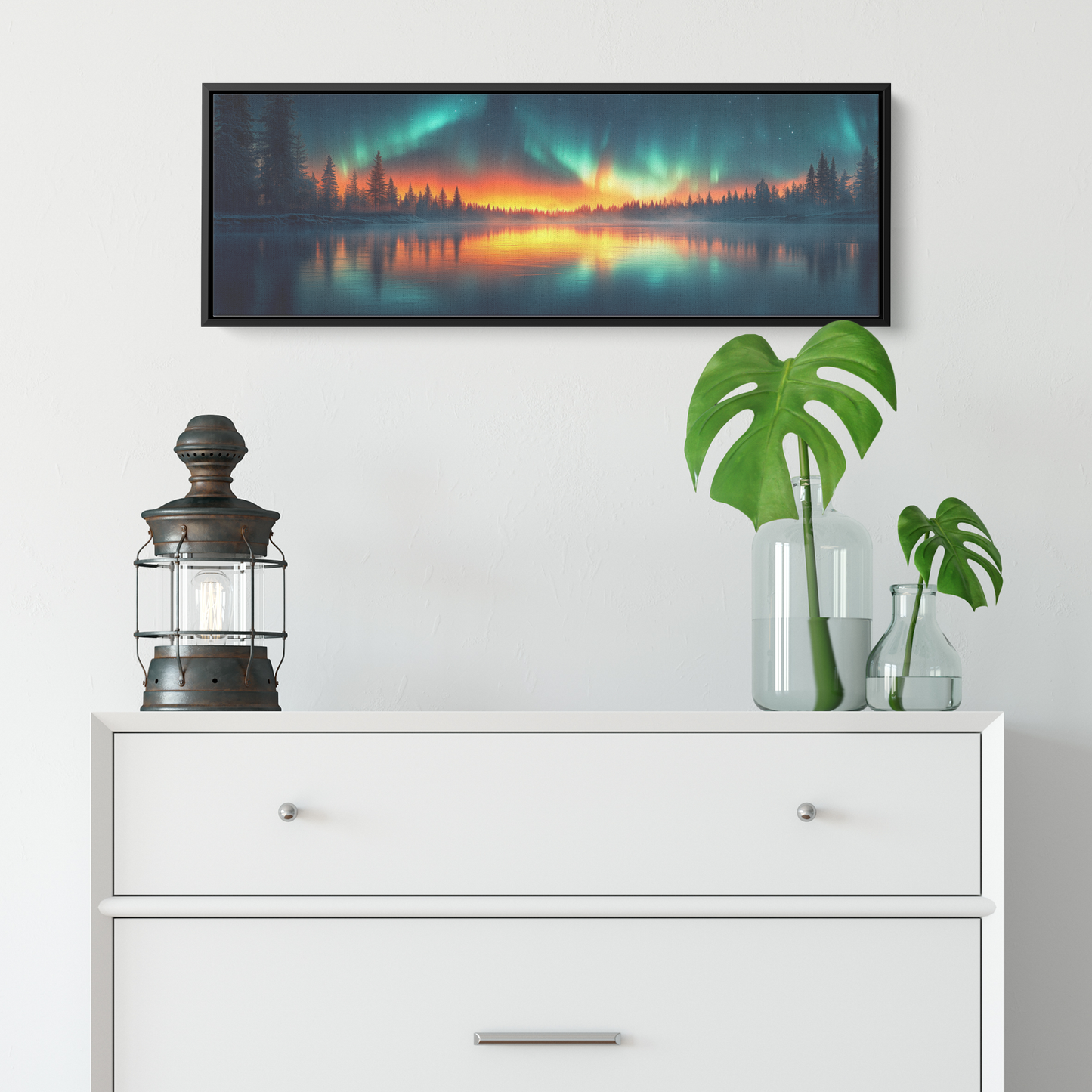 Tranquil_Northern_Lights_Reflection_Wide_Framed_Canvas_H_Panoramic_Small_Lifesty_Mockup.png