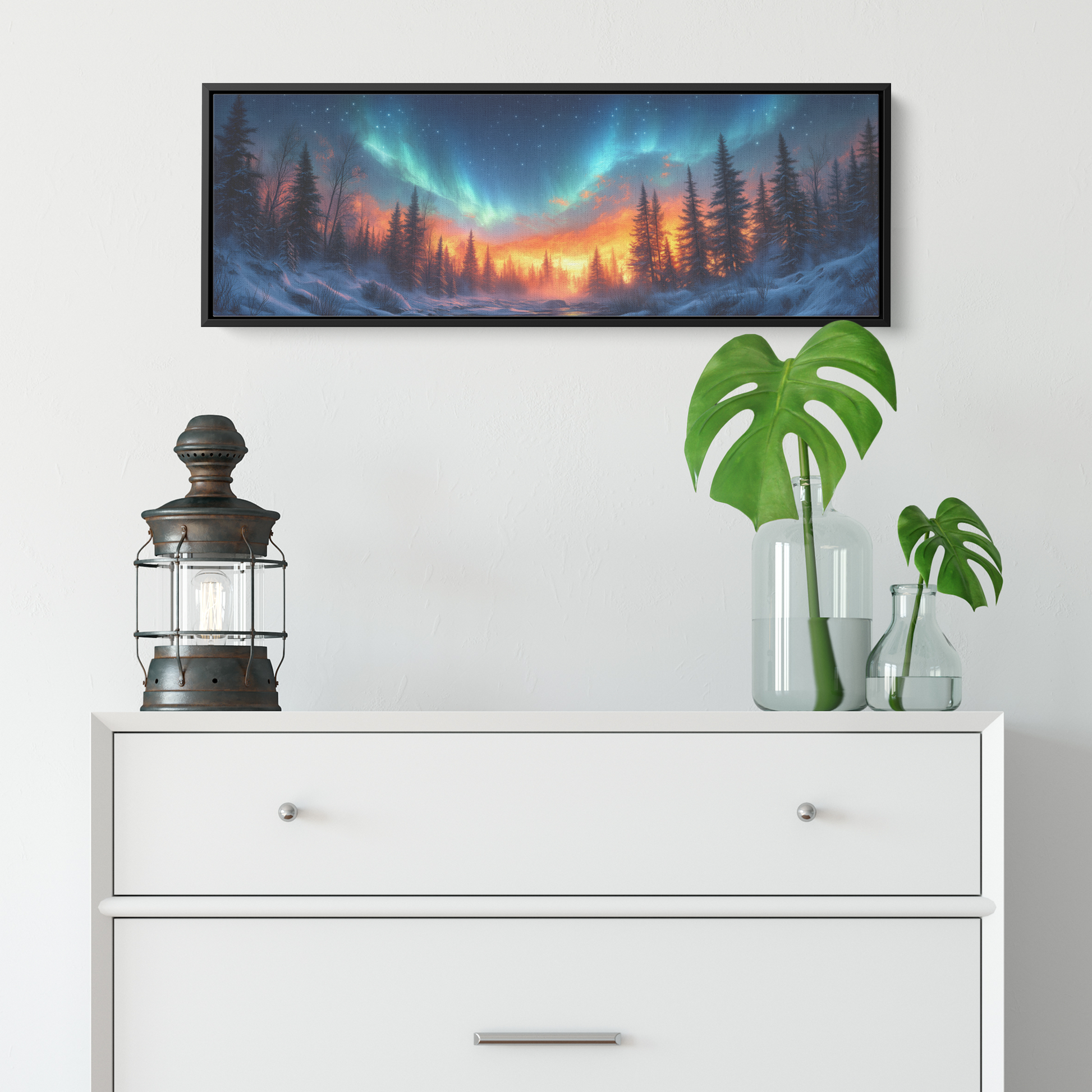 Tranquil_Snowy_Pine_Trees_Under_Northern_Framed_Canvas_H_Panoramic_Small_Lifesty_Mockup.png