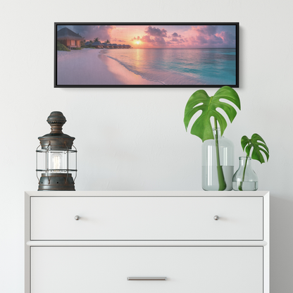 Tranquil_Sunset_Maldives_Beach_Soft_Pink_Framed_Canvas_H_Panoramic_Small_Lifesty_Mockup.png