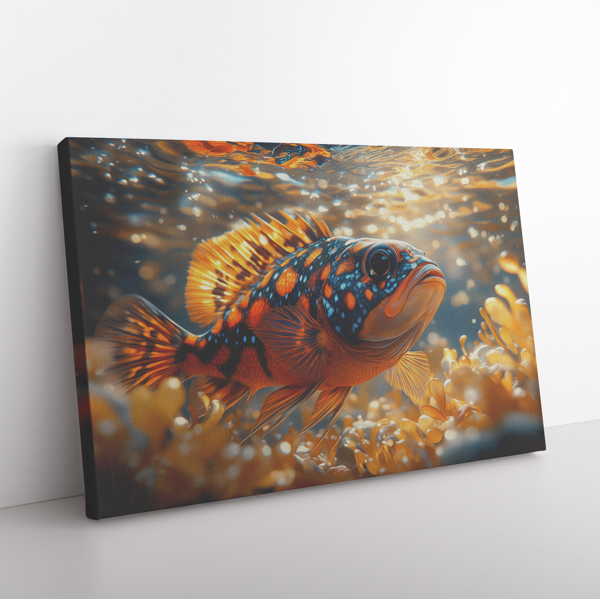 Triggerfish_Resting_Near_Glowing_Seagras_H_Rectangle_Angle_Floor_Mockup.png