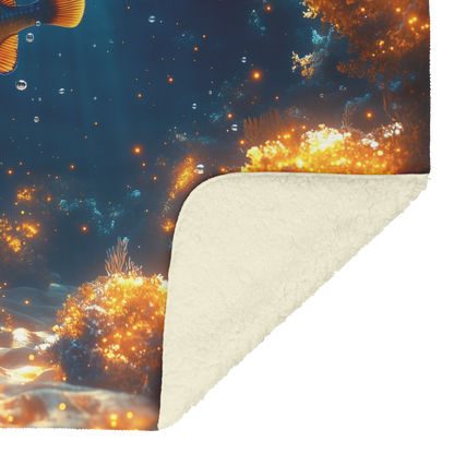 Triggerfish_Swimming_Through_Glowing_Cor_H_Blanket_Sherpa_Mockup.png