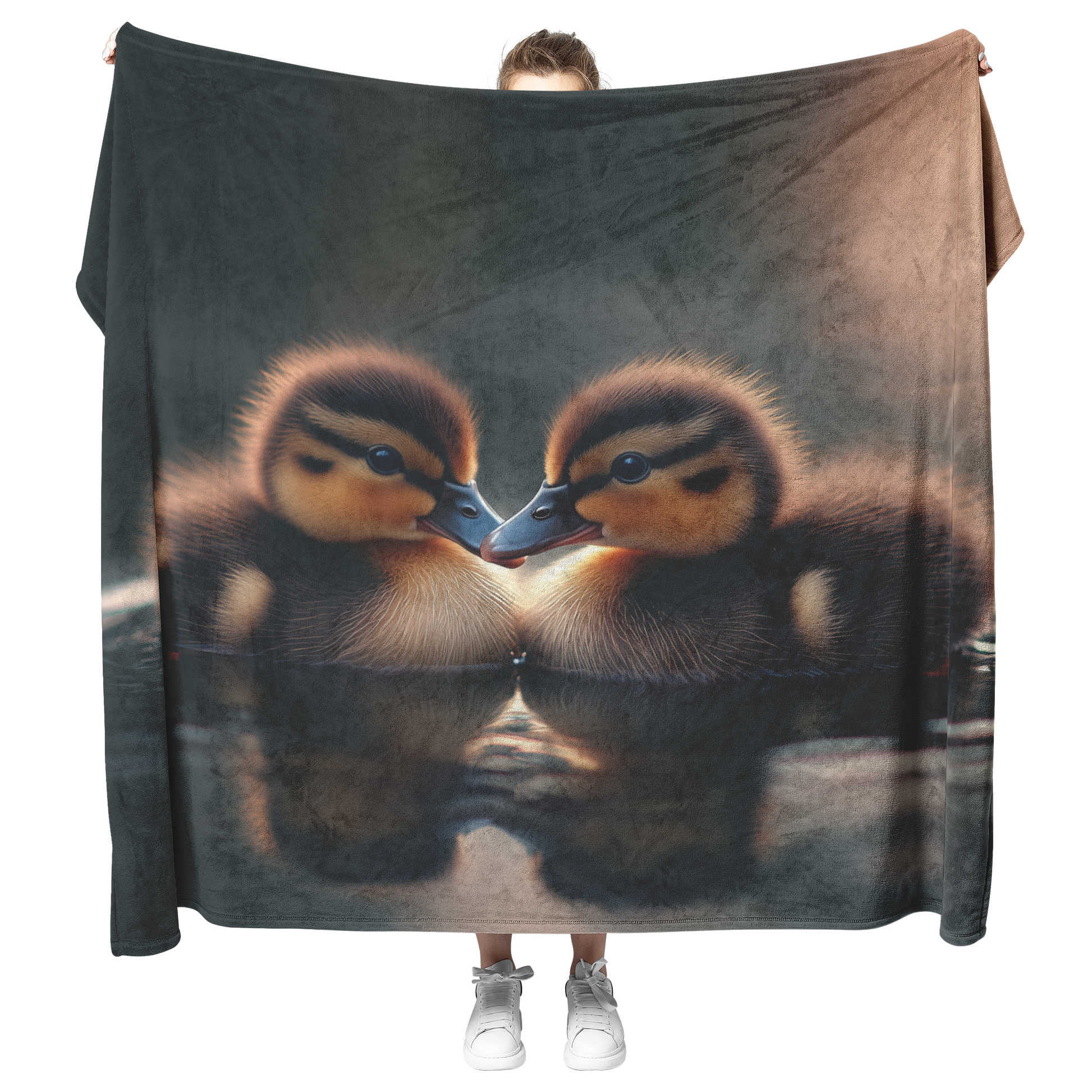 Two_Baby_Ducks_Floating_in_Heart_Shaped__H_Blanket_Model_Mockup.png_15350423