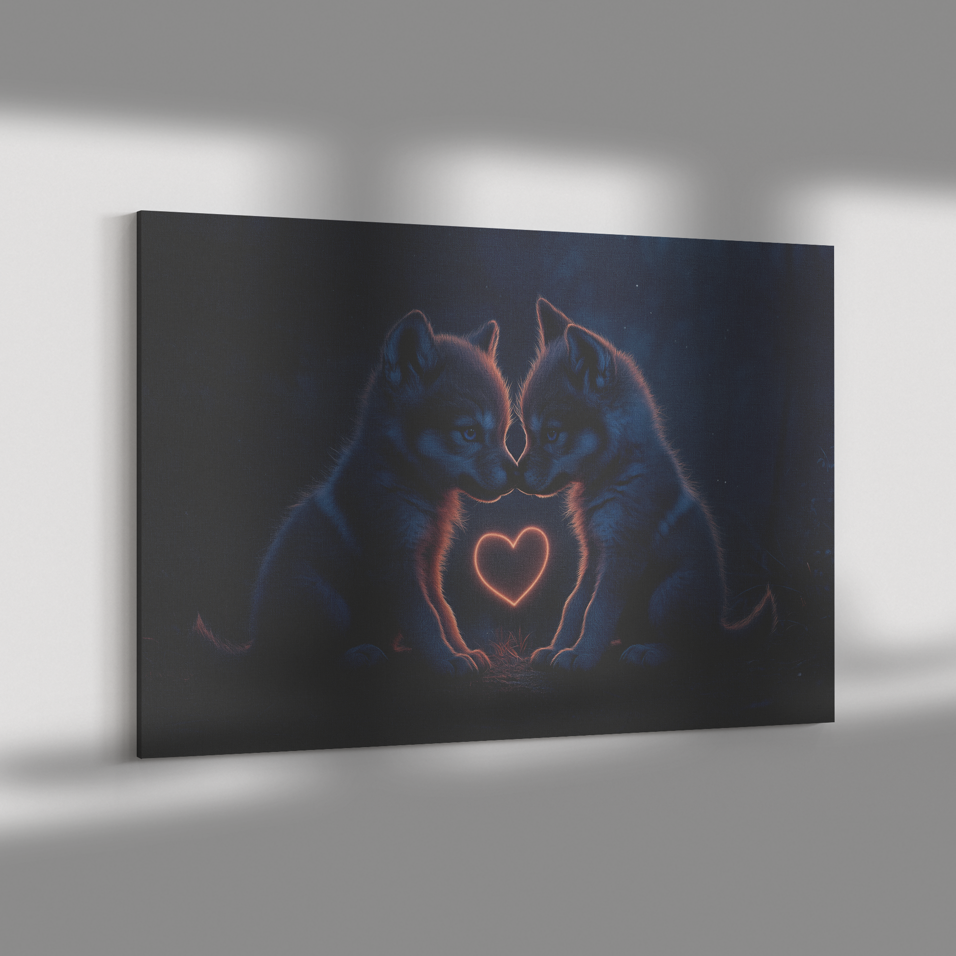 Two_Baby_Wolves_Sitting_with_Heart-Shape_H_Rectangle_Dramatic_Shadow_Mockup.png_15356301