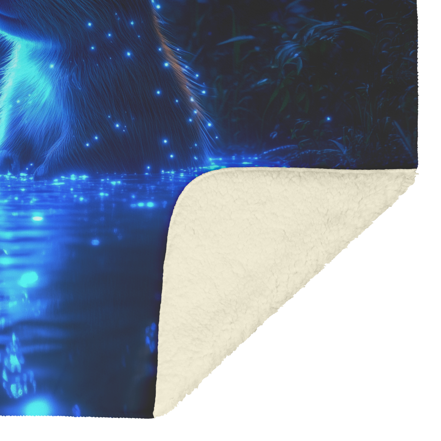 Two_Capybaras_in_Glowing_Bioluminescent__H_Blanket_Sherpa_Mockup.png