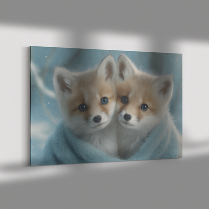 Two_Fox_Cubs_Wrapped_in_Scarf_with_Heart_H_Rectangle_Dramatic_Shadow_Mockup.png_15355476
