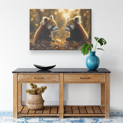 Two_Red_Pandas_Playing_in_Glowing_Meadow_H_Rectangle_Smaller_Lifestyle_Mockup.png