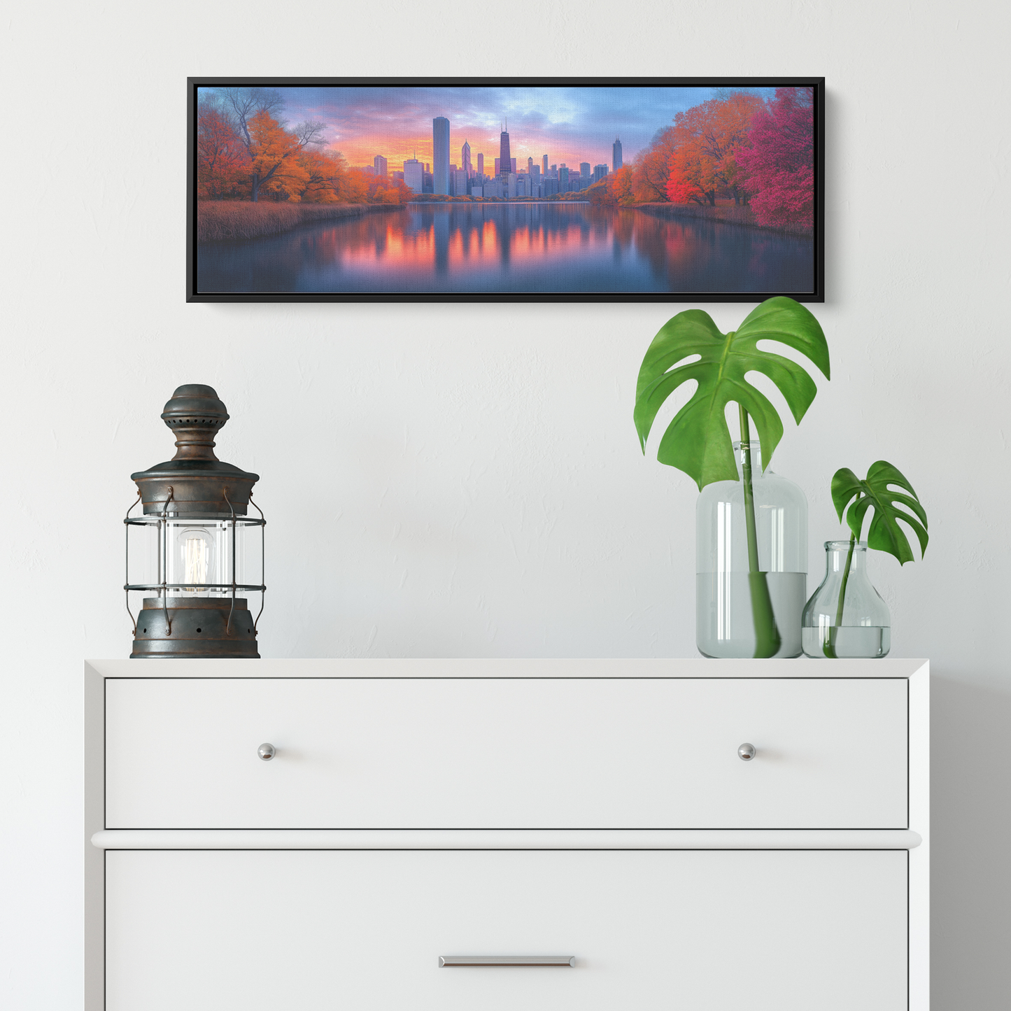 Vibrant_Autumn_Scene_Chicago_Skyline_Col_Framed_Canvas_H_Panoramic_Small_Lifesty_Mockup.png