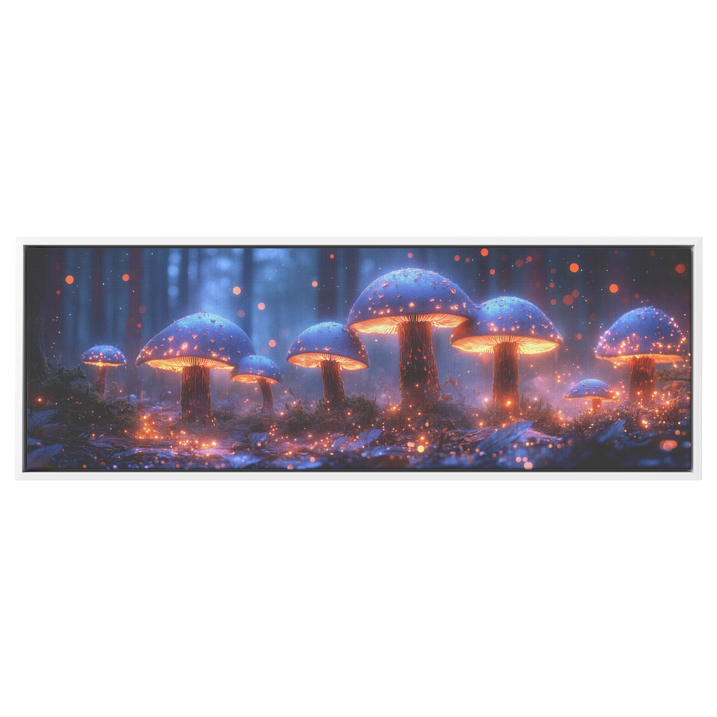 Vibrant_Fantasy_Forest_Glowing_Blue_Purp_White_Framed_Canvas_H_Panoramic_Main_Mockup.png