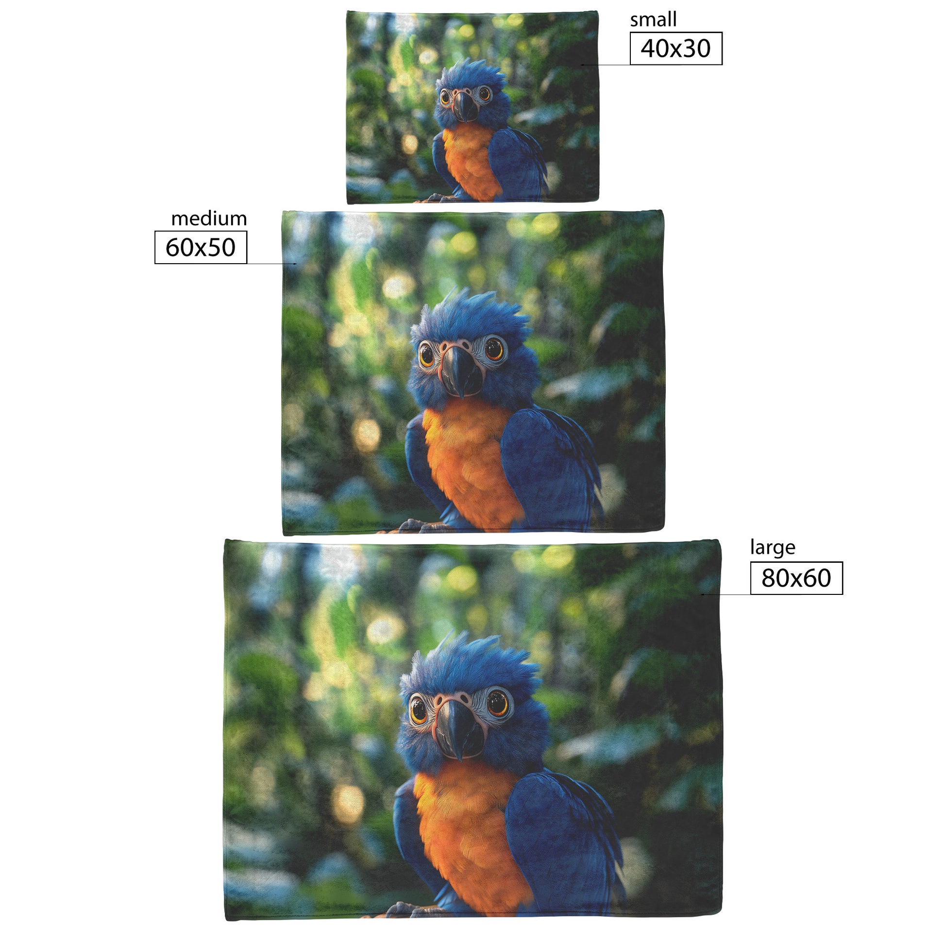 Vibrant Macaw Cozy Fleece and Sherpa Blanket Striking Colors in the Heart of the Jungle - Awakening Righteousness