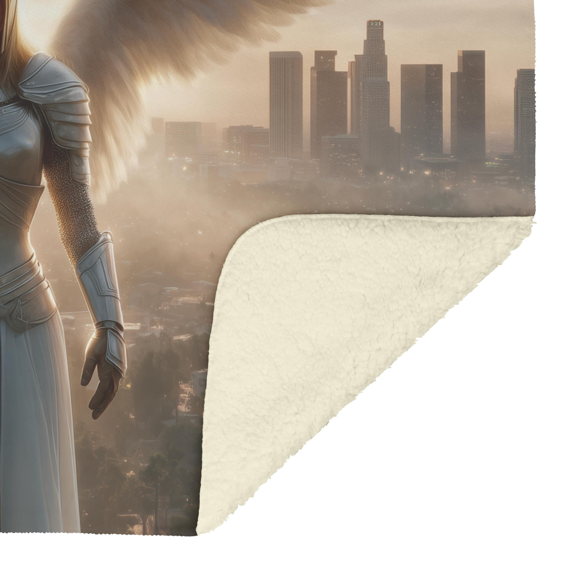 Warrior_Guardian_Angel_In_Silver_Armor_W_H_Blanket_Sherpa_Mockup.png