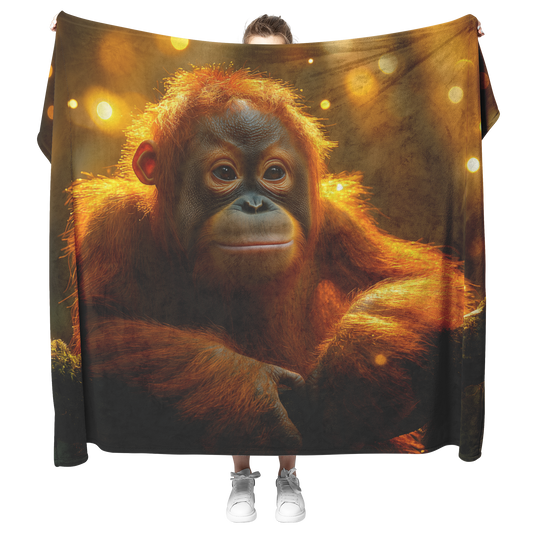 Wise_Orangutan_Sitting_on_Glowing_Mossy__H_Blanket_Model_Mockup.png