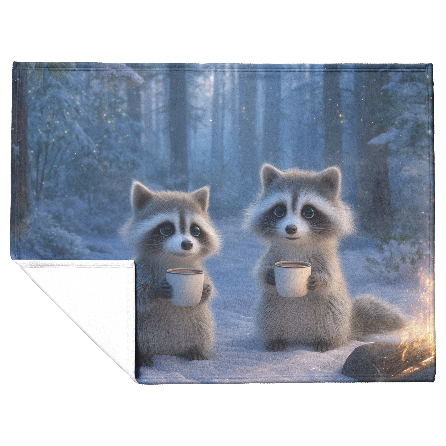 Woodland_Creatures_With_Blue_Eyes_Sippin_H_Blanket_Flat_Fold_Mockup.png