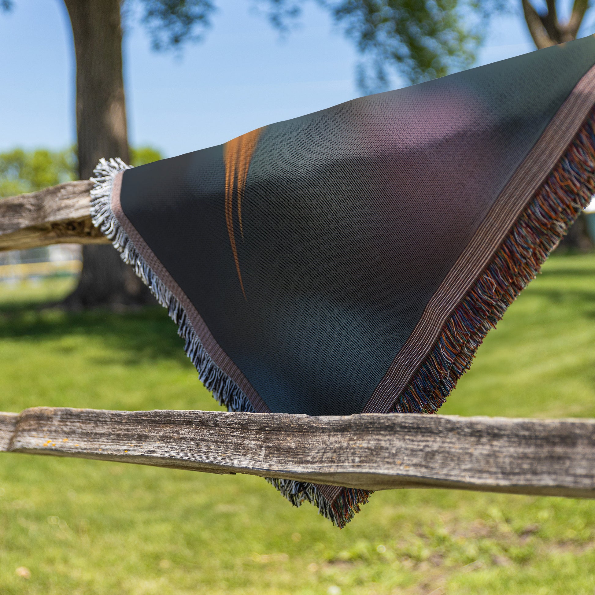 Yellow Fish Swimming in Serene Ocean Cozy Woven Throw Blanket - Awakening Righteousness