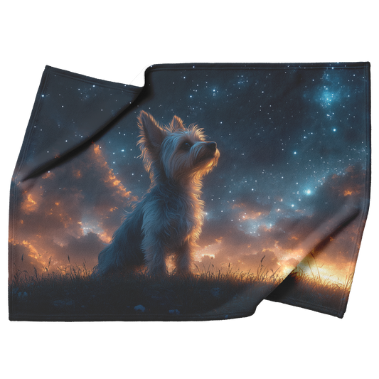 Yorkshire_Terrier_on_Glowing_Grassy_Hill_H_Blanket_Top_Bottom_Folds_Mockup.png