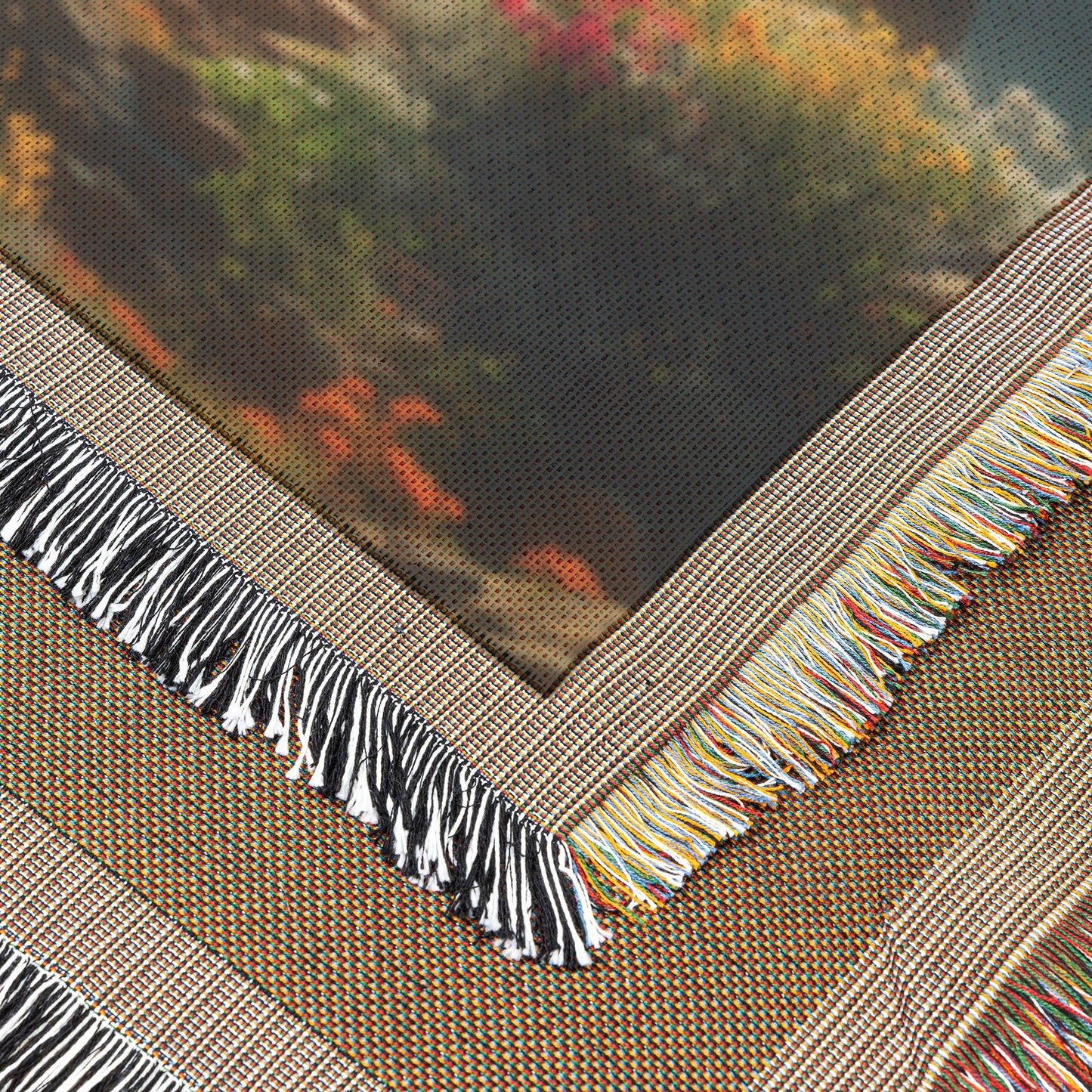 Adam and Eve in Idyllic Valley Woven Throw Blanket - Awakening Righteousness
