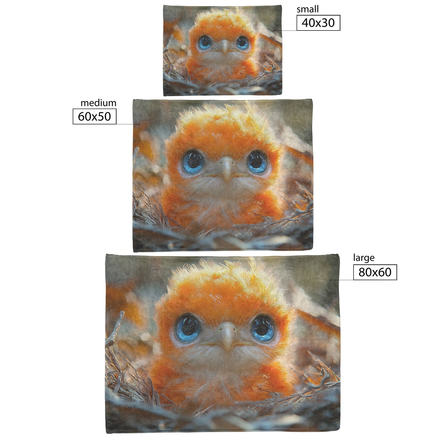 Adorable Baby Phoenix Cozy Fleece Sherpa Blanket Mystical Fire Fantasy Decor - Awakening Righteousness