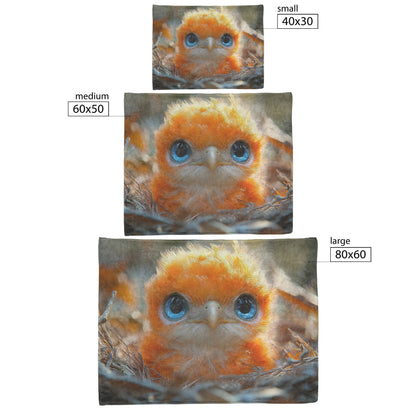 Adorable Baby Phoenix Cozy Fleece Sherpa Blanket Mystical Fire Fantasy Decor - Awakening Righteousness
