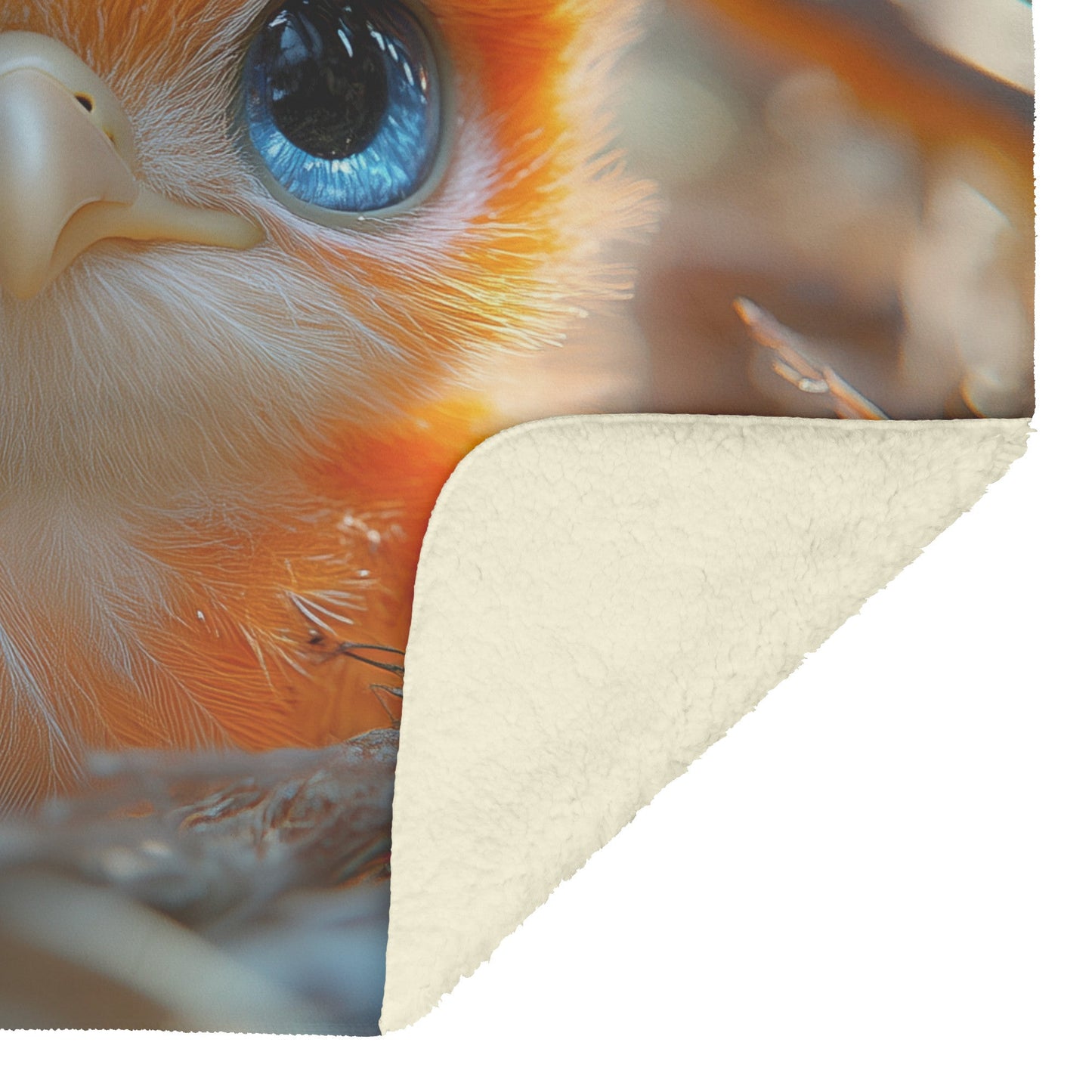 Adorable Baby Phoenix Cozy Fleece Sherpa Blanket Mystical Fire Fantasy Decor - Awakening Righteousness
