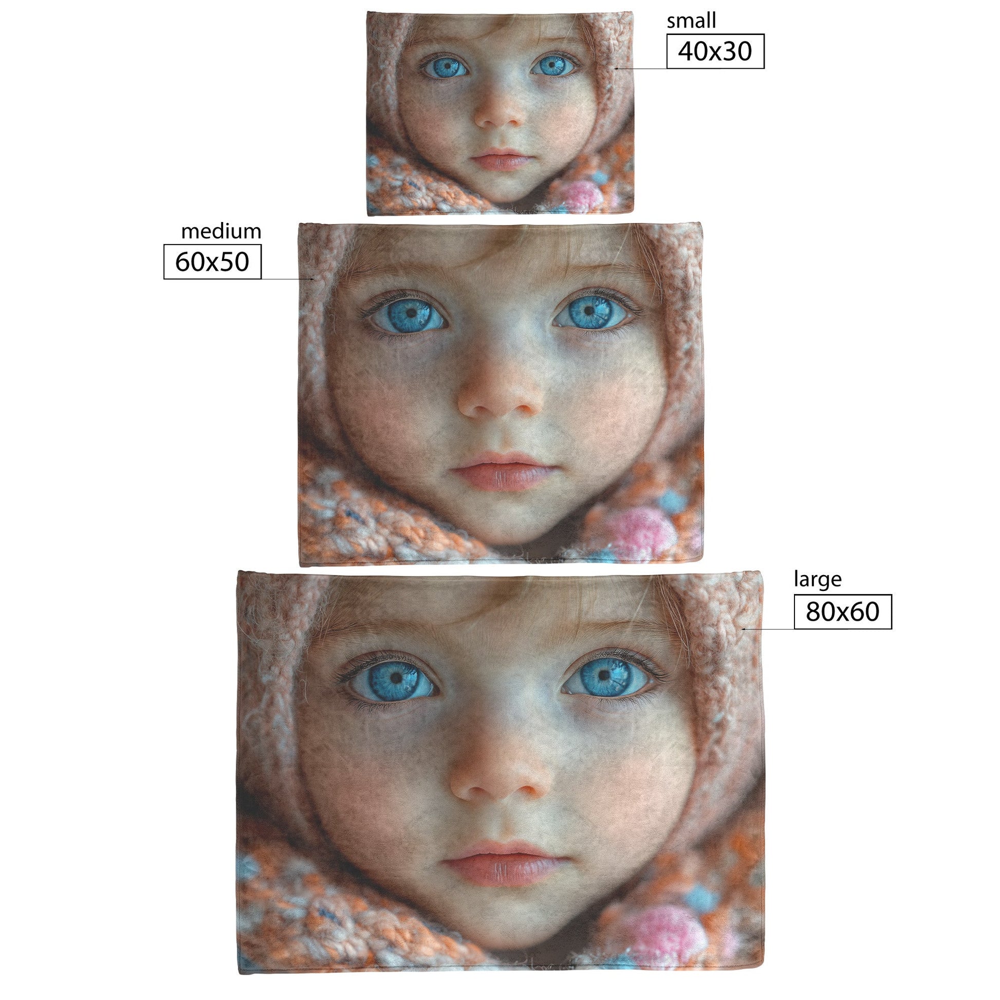 Adorable Little Girl with Blue Eyes Wrapped in Cozy Blankets Cozy Fleece Sherpa Blanket - Awakening Righteousness