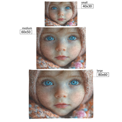 Adorable Little Girl with Blue Eyes Wrapped in Cozy Blankets Cozy Fleece Sherpa Blanket - Awakening Righteousness