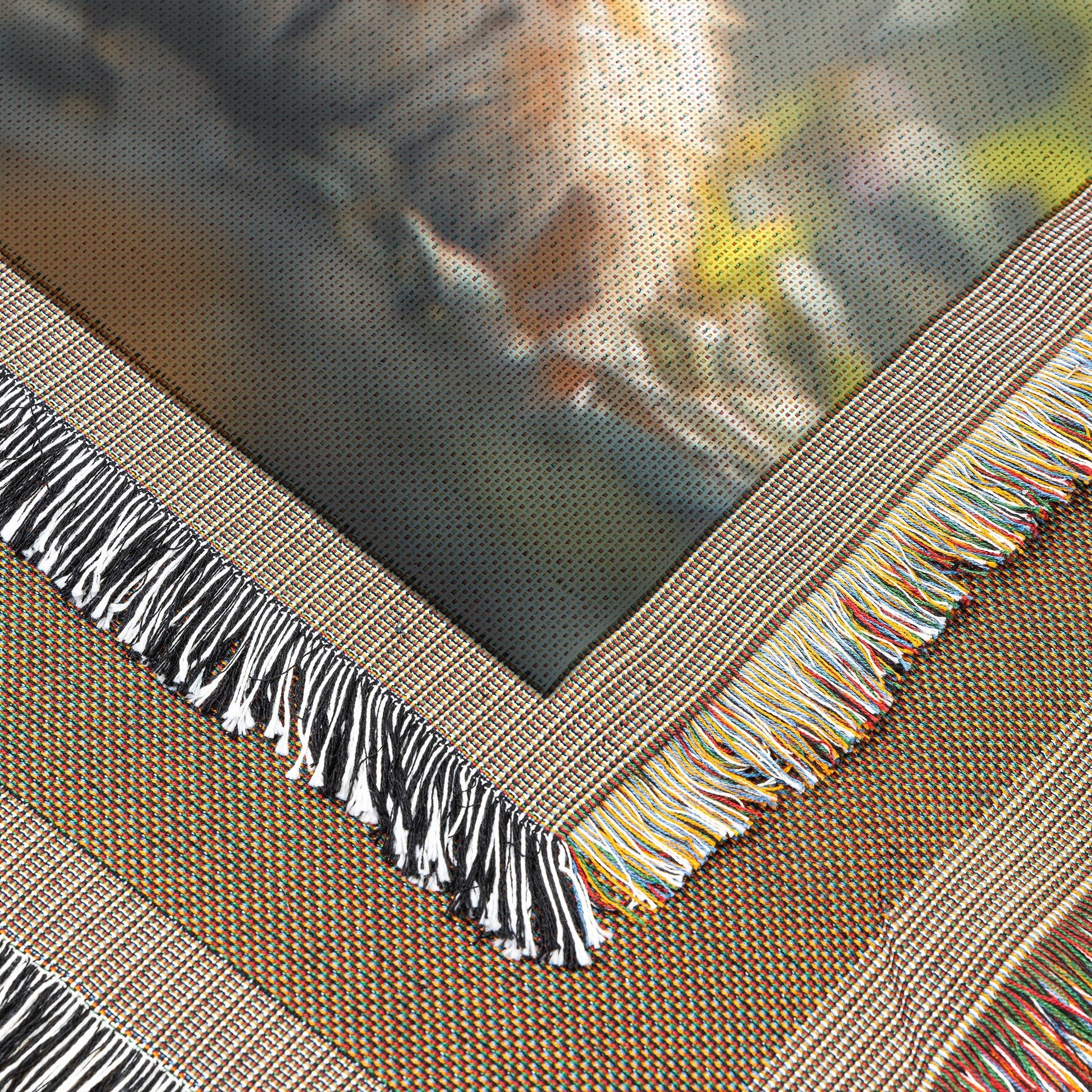 Adorably Cute Tiger Cub in Jungle Woven Throw Blanket - Awakening Righteousness