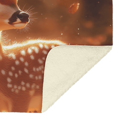 Autumn Fawn Cozy Fleece and Sherpa Blanket Embrace the Beauty of Nature - Awakening Aesthetics