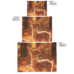 Autumn Fawn Cozy Fleece and Sherpa Blanket Embrace the Beauty of Nature - Awakening Aesthetics