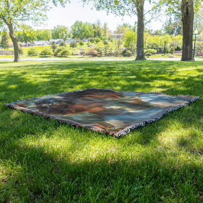 Adam and Eve in Apple Orchard Throw Blanket  Cozy Woven Kids Comfort Blanket with Love and Romance  Holy Faith Inspired Prayer Healing Blanket for Children - Awakening Righteousness