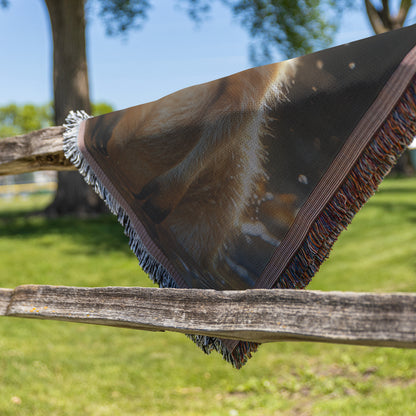 Adorable Kangaroo Woven Throw Blanket  Australian Outback Wildlife Decor Perfect for Nature & Animal Lovers Cozy Home Living Room or Office Accent - Awakening Righteousness