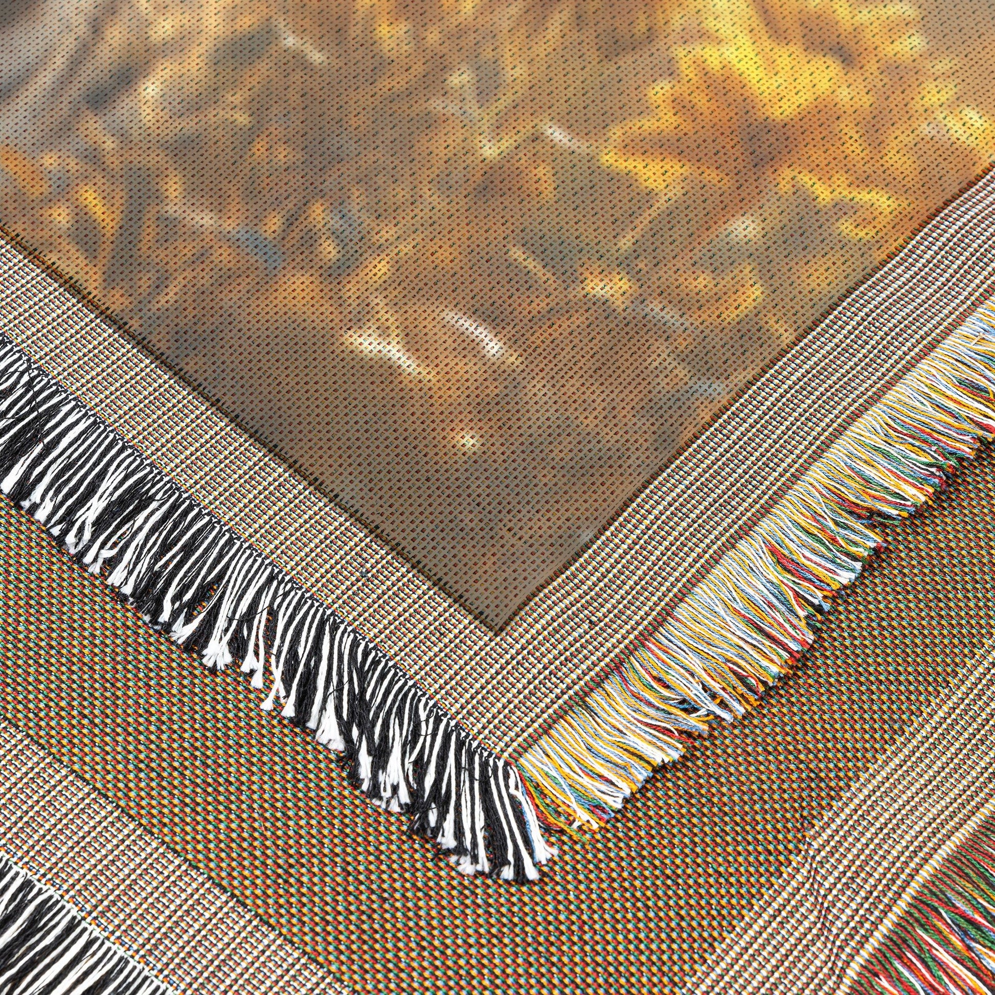Baby Zebra in Flower Field Throw Blanket Cozy Woven Comfort Blanket with Serene Sunset Glow Nature Inspired Blanket for Tranquil Spaces - Awakening Righteousness