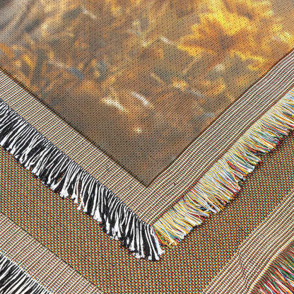 Baby Zebra in Flower Field Throw Blanket Cozy Woven Comfort Blanket with Serene Sunset Glow Nature Inspired Blanket for Tranquil Spaces - Awakening Righteousness