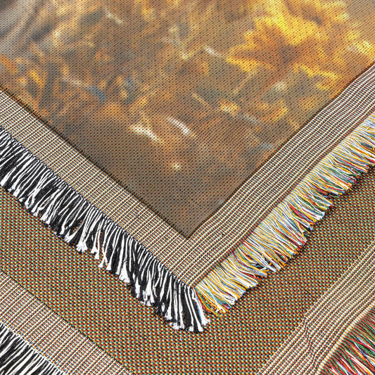 Baby Zebra in Flower Field Throw Blanket Cozy Woven Comfort Blanket with Serene Sunset Glow Nature Inspired Blanket for Tranquil Spaces - Awakening Righteousness