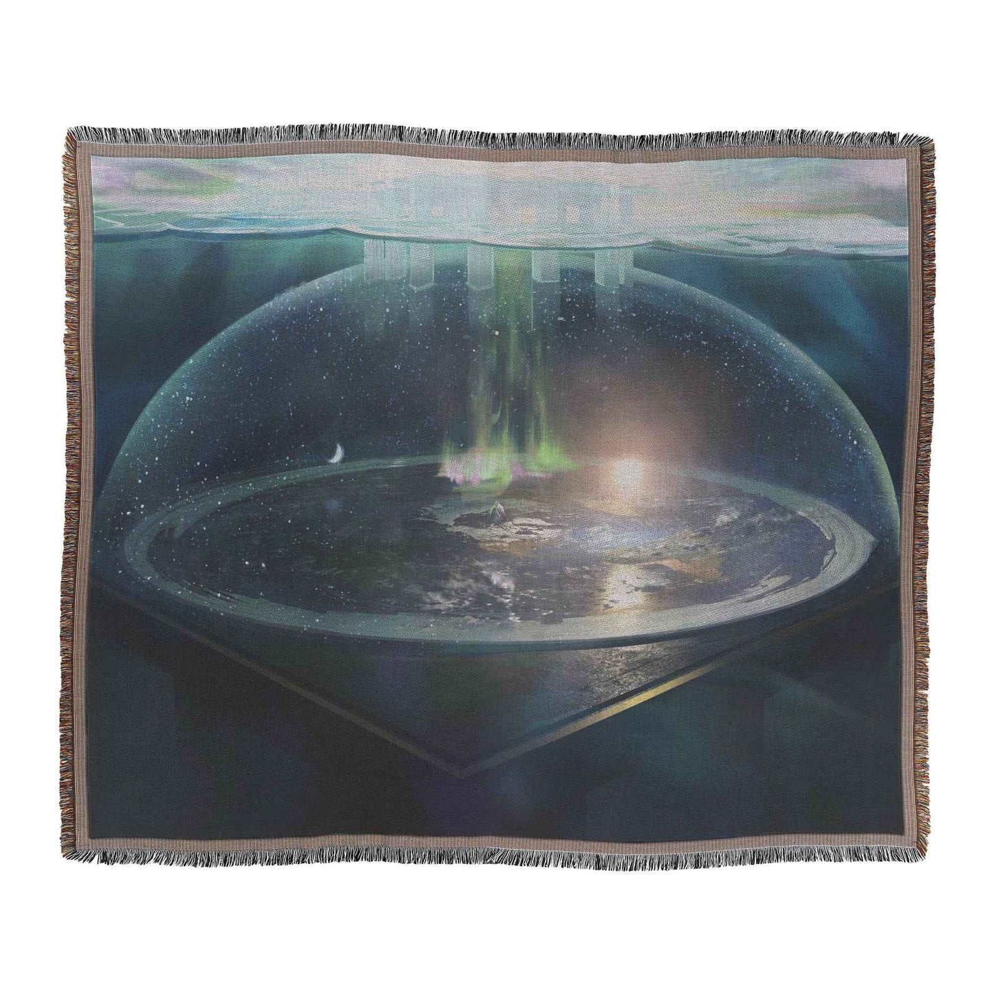 Divine Flat Earth and Firmament Christian Throw Blanket  Cozy Woven Kids Comfort Blanket with Heavenly Creation  Holy Faith-Inspired Earth & Cosmos Healing Blanket For Children
