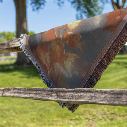 Elegant Wise Owl Woven Throw Blanket  Cozy Autumn Wildlife Decor Perfect for Nature Lovers Home Living Room Office Accent Fall Inspired Blanket for Tranquil Ambiance - Awakening Righteousness