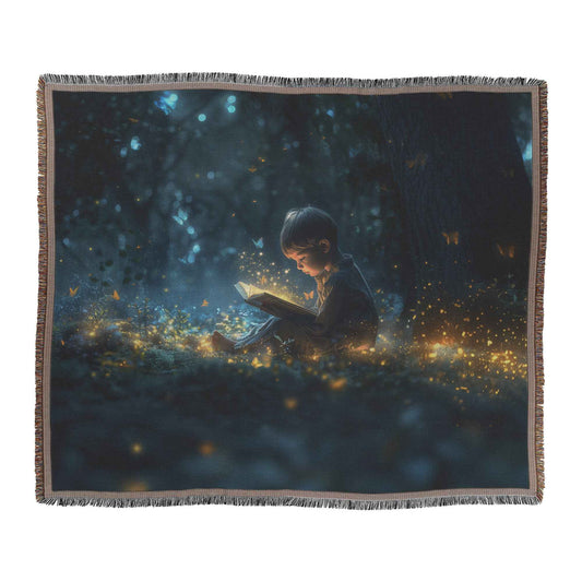 Enchanted Forest Storytime Christian Throw Blanket  Cozy Woven Kids Comfort Blanket with Imagination and Wonder  Holy Faith Inspired Prayer Healing Blanket for Children