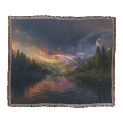 Ethereal Forest and Twilight River Christian Throw Blanket  Cozy Woven Kids Comfort Blanket with Divine Serenity  Holy Faith-Inspired Prayer Healing Blanket For Children