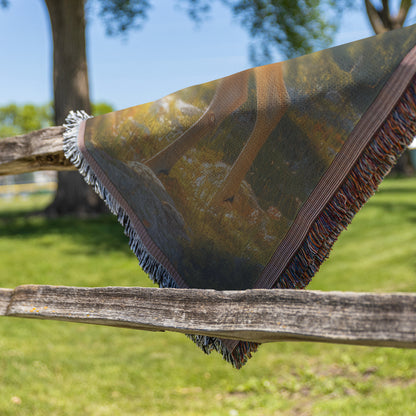 Family of Deer Serene Lake Christian Throw Blanket  Cozy Woven Kids Comfort Blanket with Tranquility  Holy Faith Inspired Prayer Healing Blanket for Children - Awakening Righteousness
