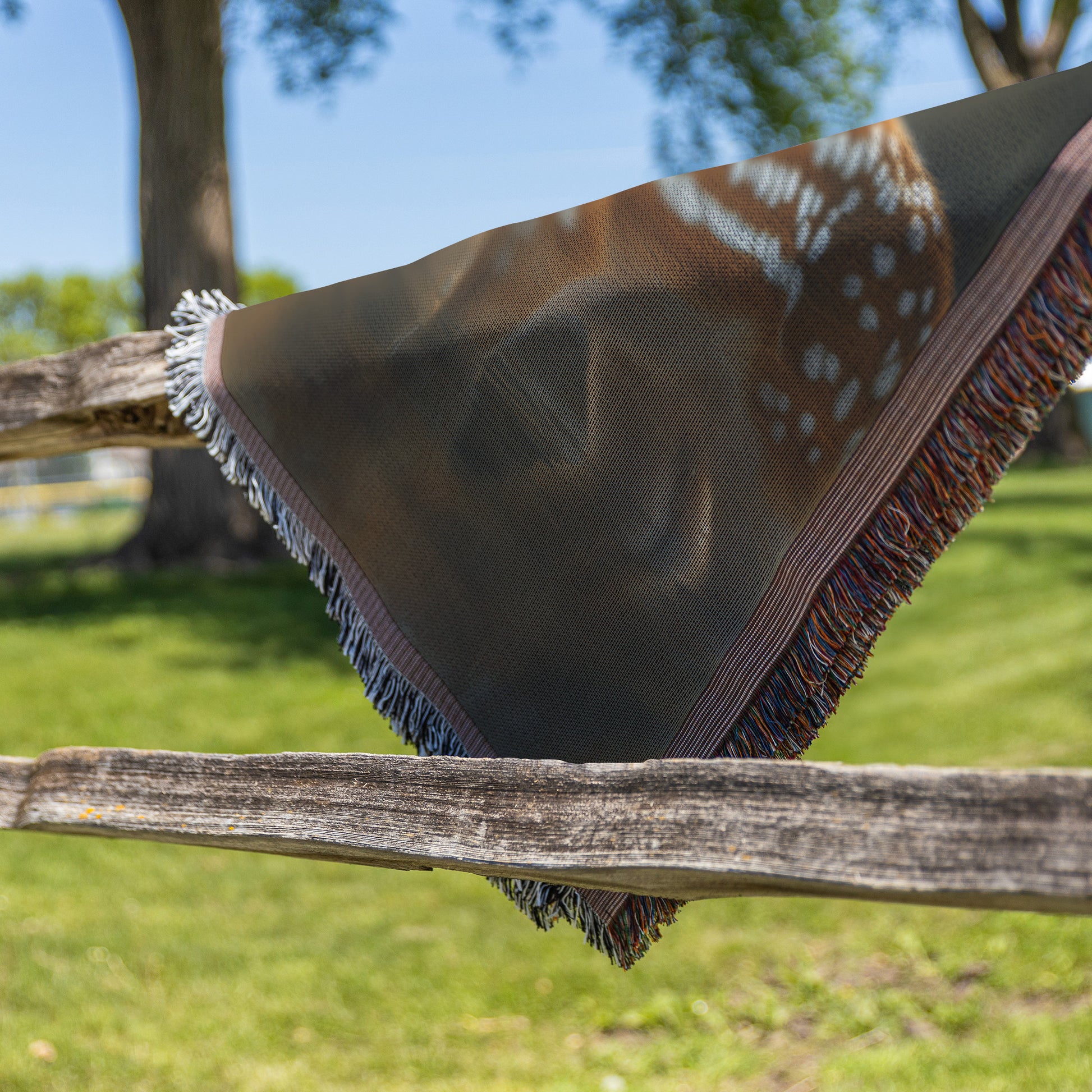 Heavenly Bond of Child and Fawn Christian Throw Blanket  Cozy Woven Kids Comfort Blanket with Hope  Faith-Inspired Prayer and Healing Blanket for Children - Awakening Righteousness
