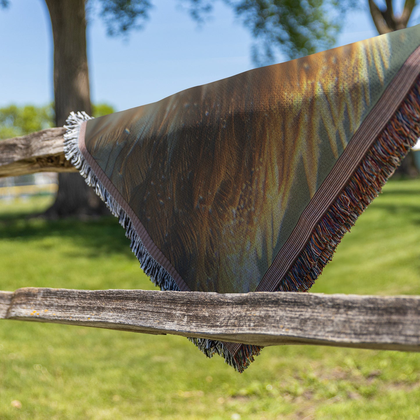 Majestic Bald Eagle with Raindrops  Powerful Wildlife Woven Throw Blanket for Living Rooms Offices Bird Lovers & Nature-Inspired Decor - Awakening Righteousness