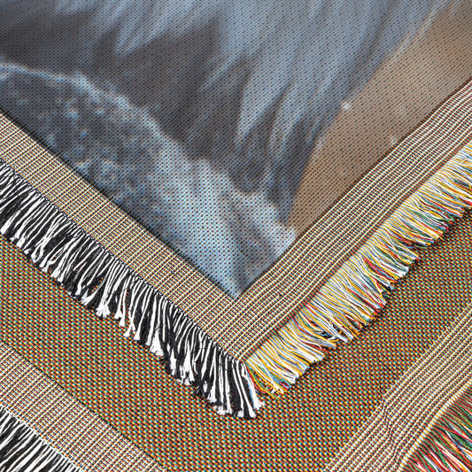 Majestic Bald Eagle Woven Throw Blanket  Stunning Wildlife Blanket with Snowy Backdrop and Sharp Eyes for Nature Lovers  Perfect for Living Room Bedroom or Winter Home Décor - Awakening Righteousness