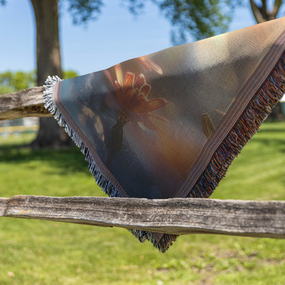 Serene Butterfly on Bloom Christian Throw Blanket  Cozy Woven Kids Comfort Blanket with Hope  Holy Faith Inspired Prayer Healing Blanket for Children - Awakening Righteousness