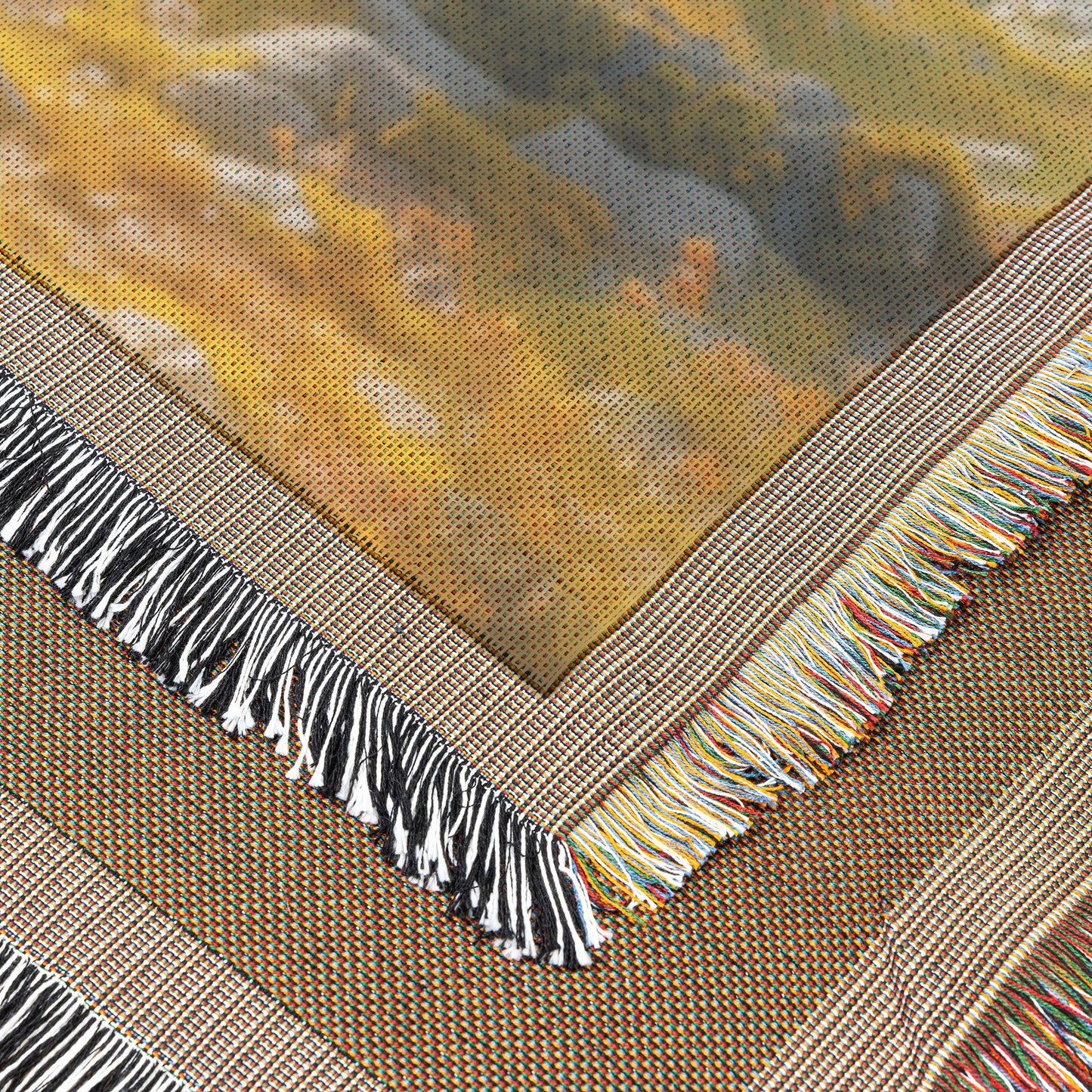 Serene Family of Deer River Woven Throw Blanket  Majestic Wildlife Art Tranquil Nature Decor Perfect for Nature Lovers Cabin Home or Office Accent - Awakening Righteousness