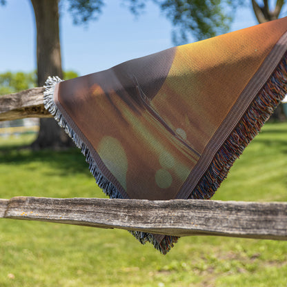 Serene Sunset Loon Scene Christian Throw Blanket  Cozy Woven Kids Comfort Blanket with Hope  Holy Faith Inspired Prayer Healing Blanket for Children - Awakening Righteousness