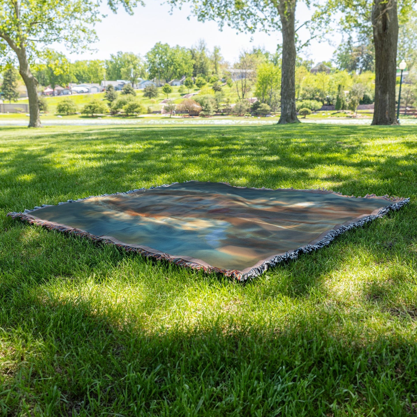 Young Girl Praying Throw Blanket  Cozy Woven Kids Comfort Blanket with Serene Ocean Scene  Holy Faith Inspired Prayer Healing Blanket for Children - Awakening Righteousness