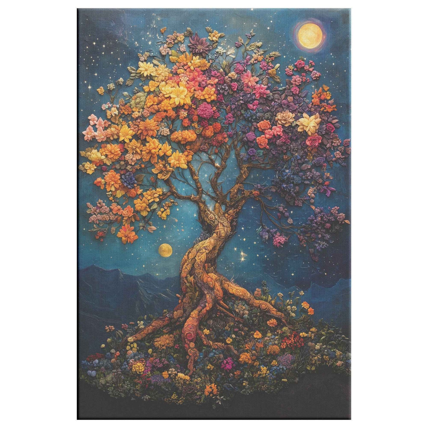 Beautiful Biblical Tree Of Life In The Garden Of Eden   Christian Canvas Wall Art