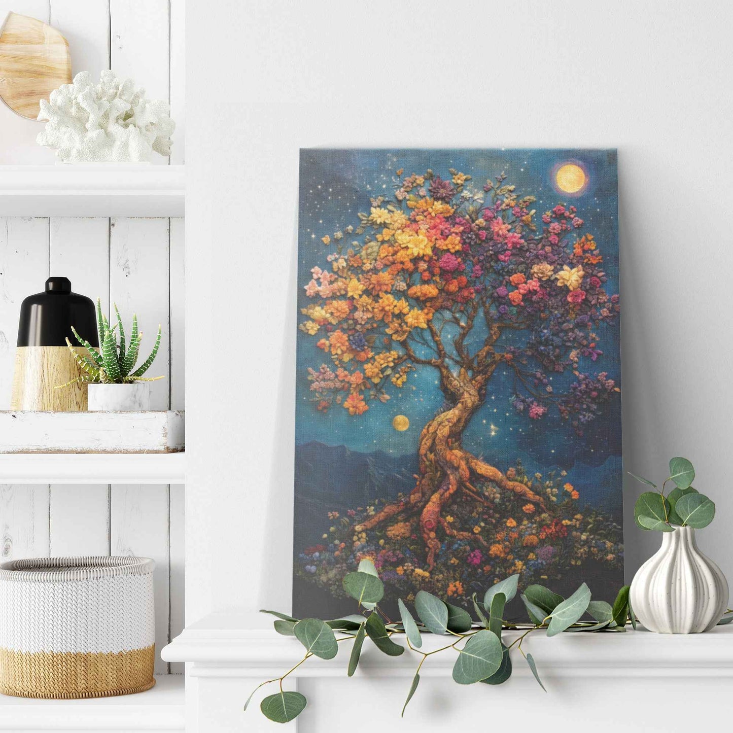 Beautiful Biblical Tree Of Life In The Garden Of Eden   Christian Canvas Wall Art