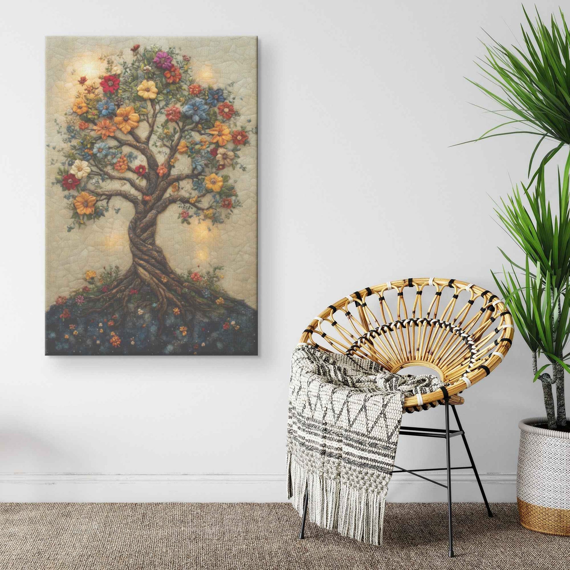 Tree Of Life In The Holy Garden Of Eden   Christian Canvas Wall Art