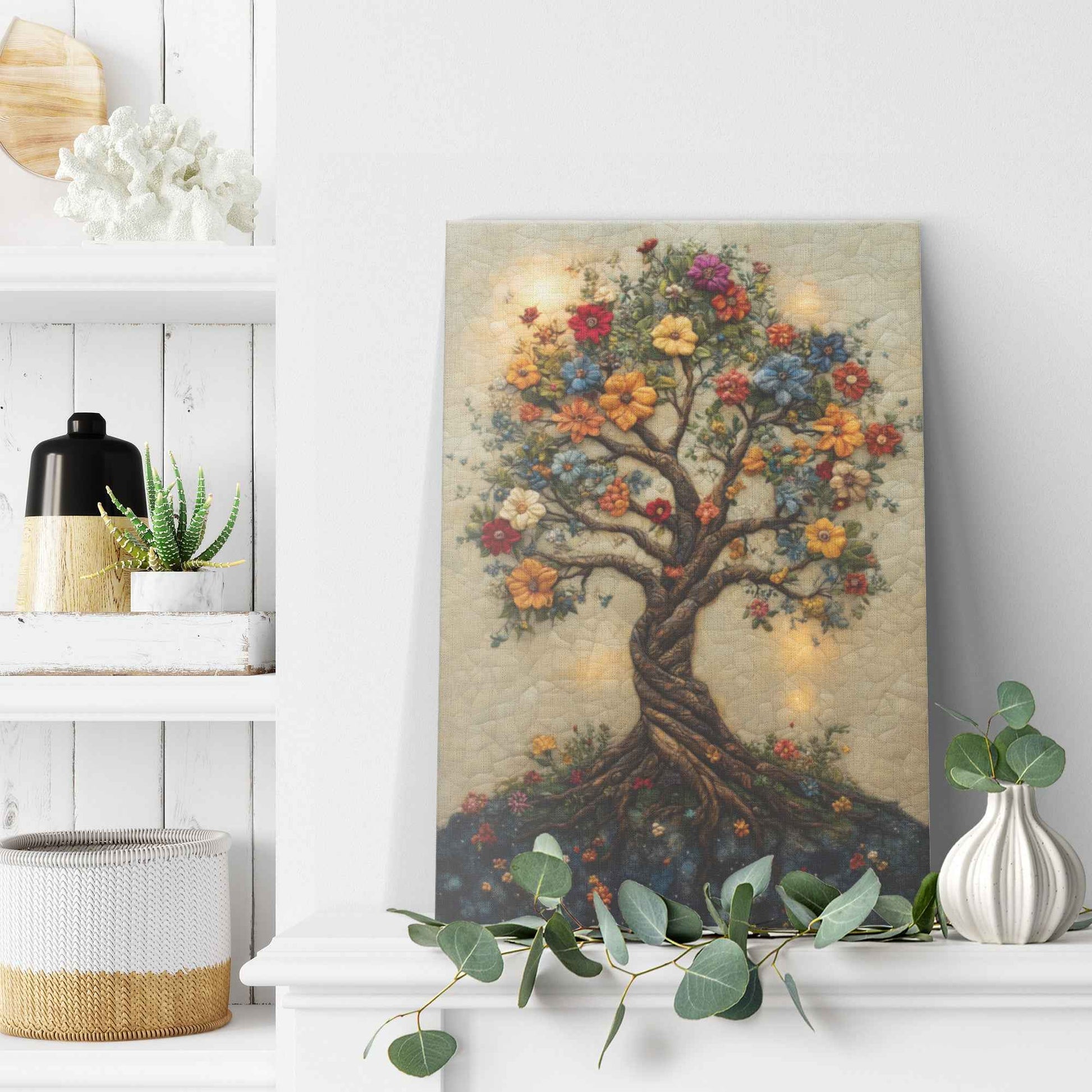 Tree Of Life In The Holy Garden Of Eden   Christian Canvas Wall Art